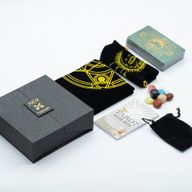 Coffret tarot feuille métallisée or & turquoise – avec livret