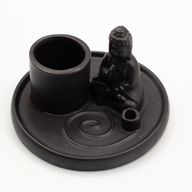 Brûleur d’encens Bouddha multifonction – Céramique noire mate