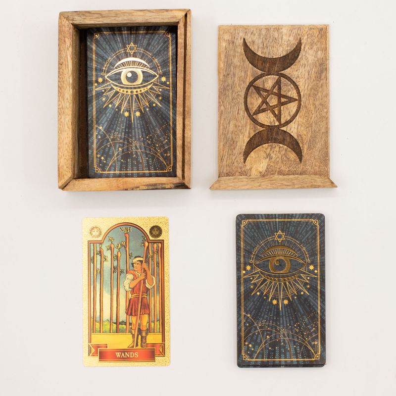 Petite boîte de tarot avec porte-cartes
