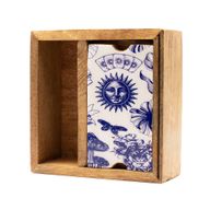 Boîte de tarot à deux compartiments avec porte-cartes