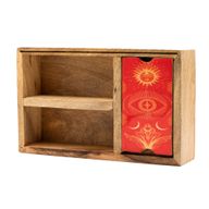 Boîte de tarot à trois compartiments avec porte-cartes