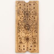 Boîte de tarot à quatre compartiments avec porte-cartes
