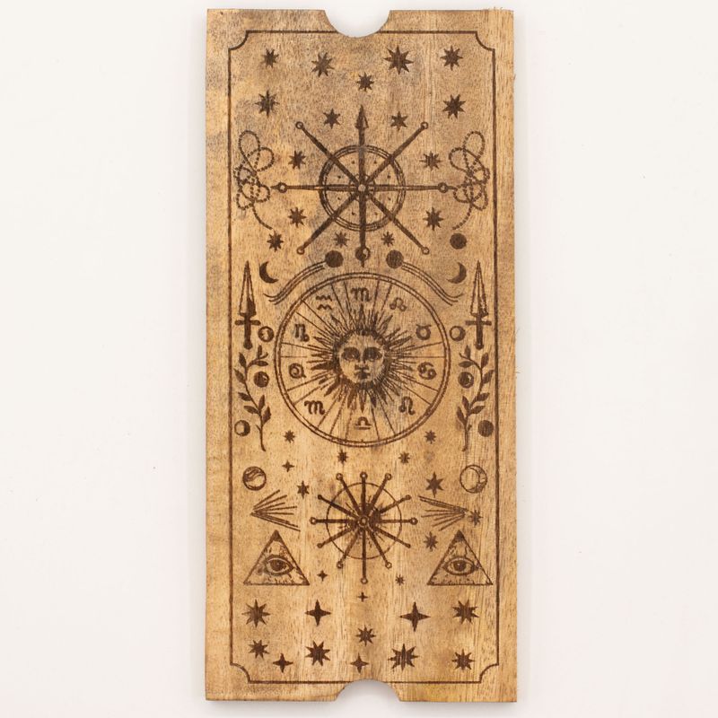 Boîte de tarot à quatre compartiments avec porte-cartes