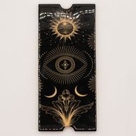 Boîte de tarot à quatre compartiments avec porte-cartes