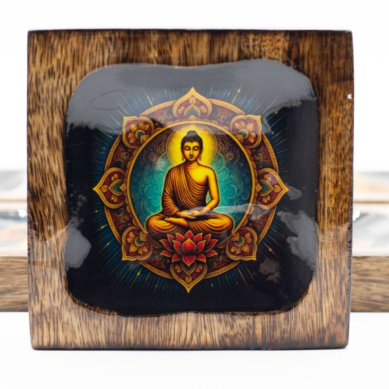 Set de Plateau Bois de Manguier Émaillé Grand – Bouddha