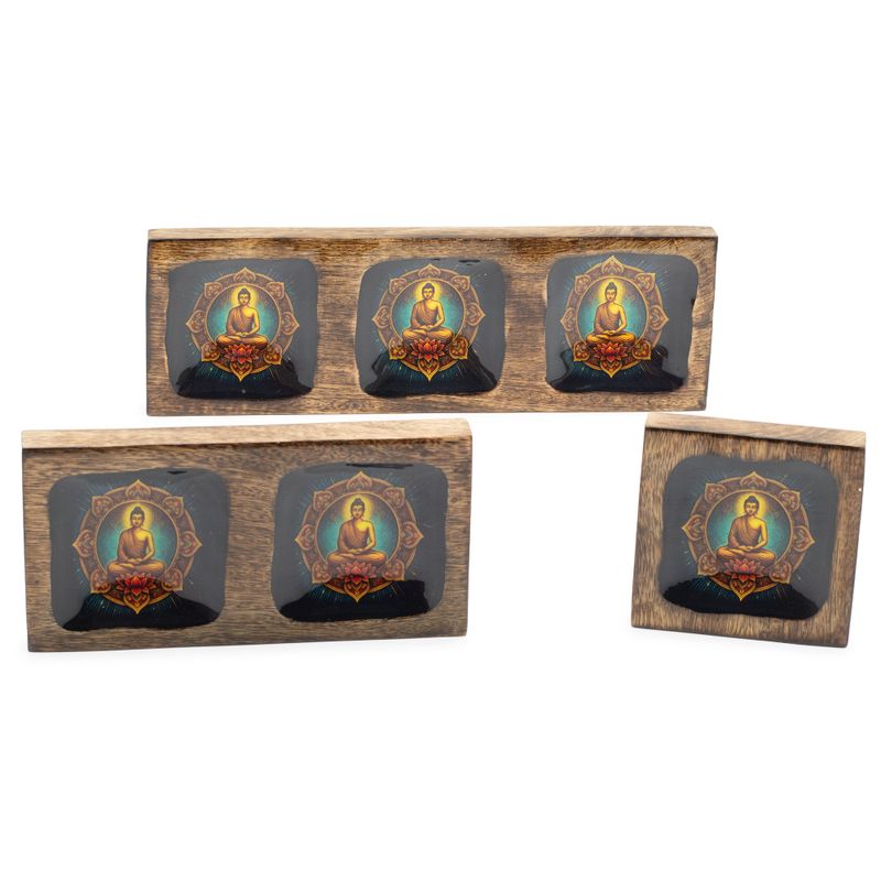 Set de Plateau Bois de Manguier Émaillé Grand – Bouddha