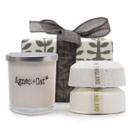 Coffret Cadeau - Lune Veloutée (Bougie) + Windermere & Agrumes (Bombe de bain)