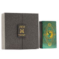 Coffret tarot feuille métallisée or & turquoise – avec livret