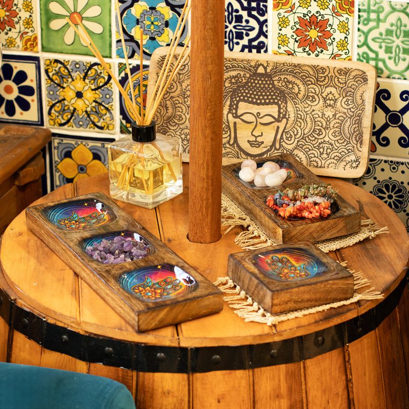 Set de Plateau Bois de Manguier Émaillé Moyen – Hamsa