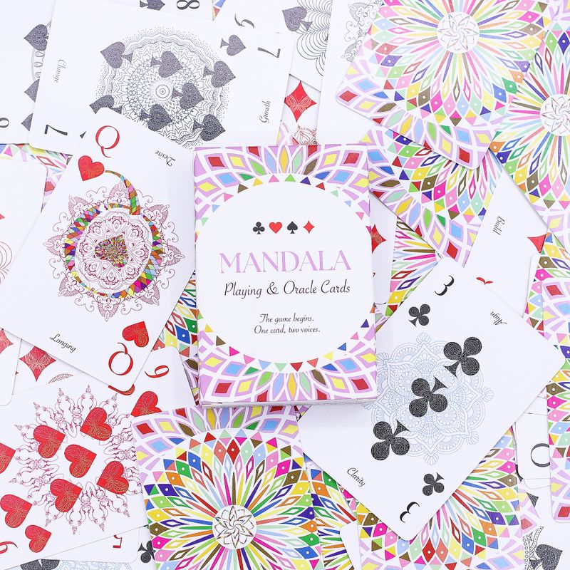 Cartes à jouer et oracles Mandala – Symétrie de kaléidoscope