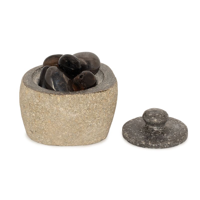 Pot d’ancrage en pierre de rivière naturelle – Petit