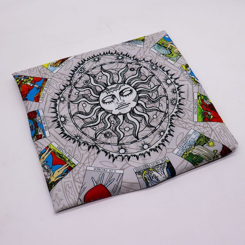Tapis de Tirage tarot – Soleil (75x75 cm)