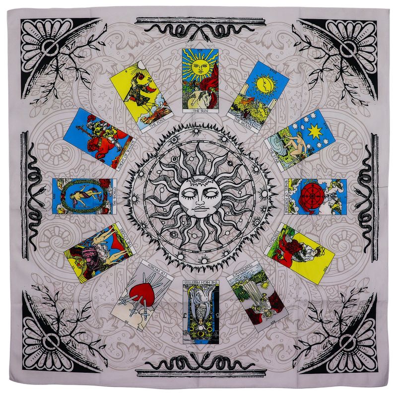 Tapis de Tirage tarot – Soleil (75x75 cm)