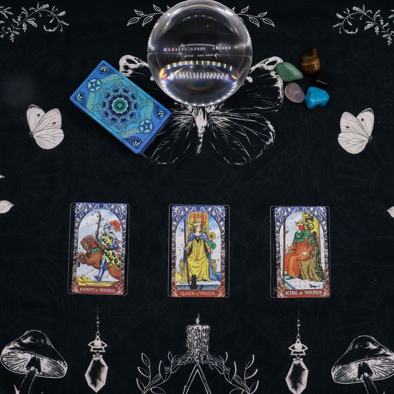 Tapis de Tirage tarot – Sorcière (75x75 cm)