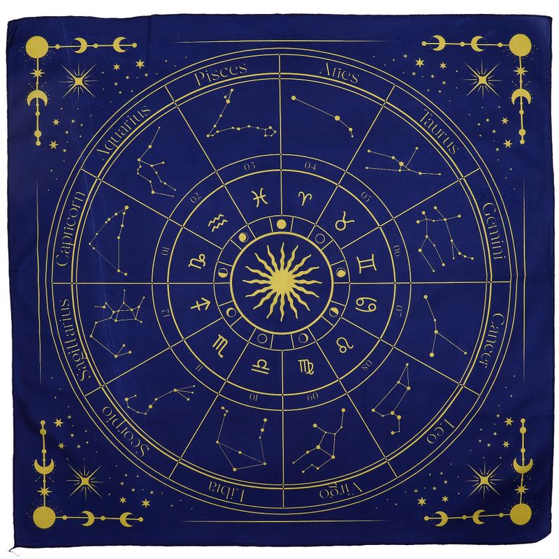 Tapis de Tirage tarot – Zodiaque (75x75 cm)