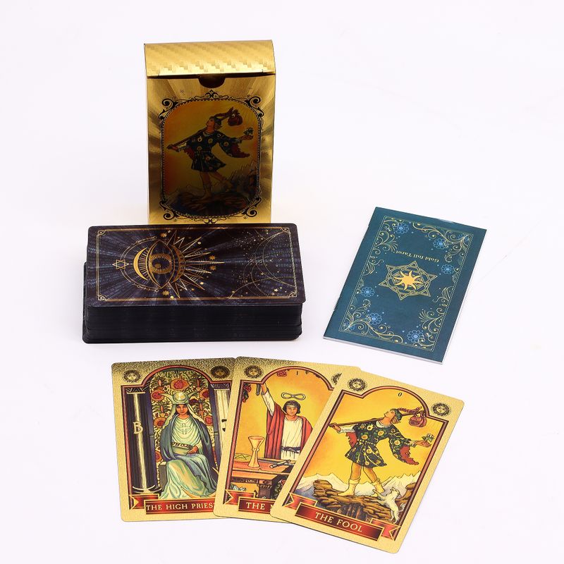 Tarot bleu et or – Œil – avec livret