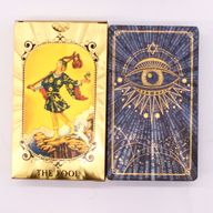 Tarot bleu et or – Œil – avec livret