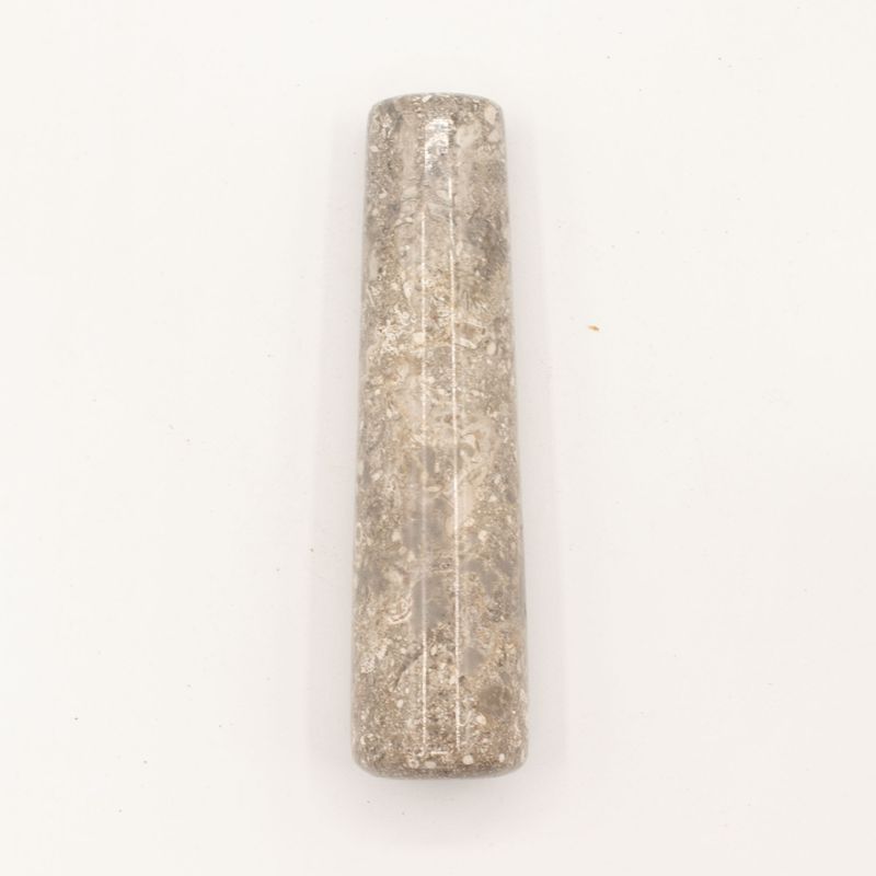 Moyen Pilon & Mortier Décoratif – Pierre de Rivière (env. 12x8 cm)