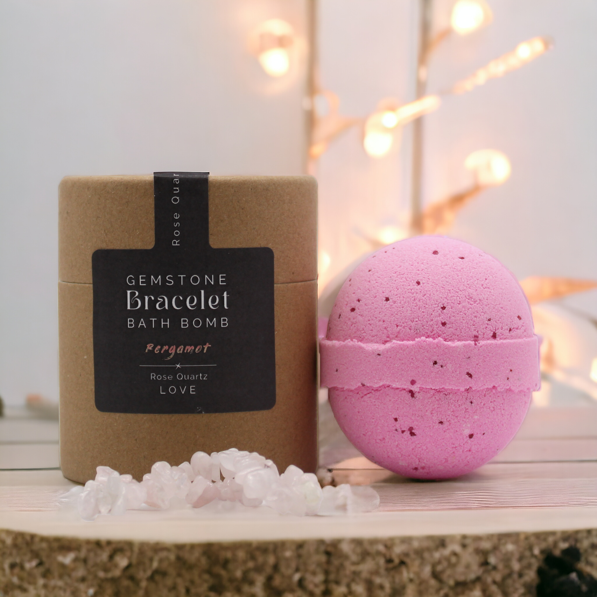 Bombe de Bain avec Bracelet en Gemme