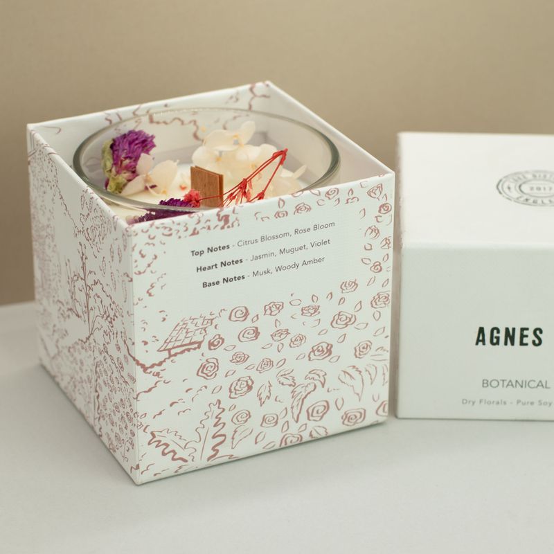 Bougie végétale en soja Agnes & Cat - Roses de Sawrey