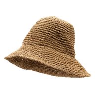 Nomad Sari Chapeau de soleil en paille souple - Café naturel