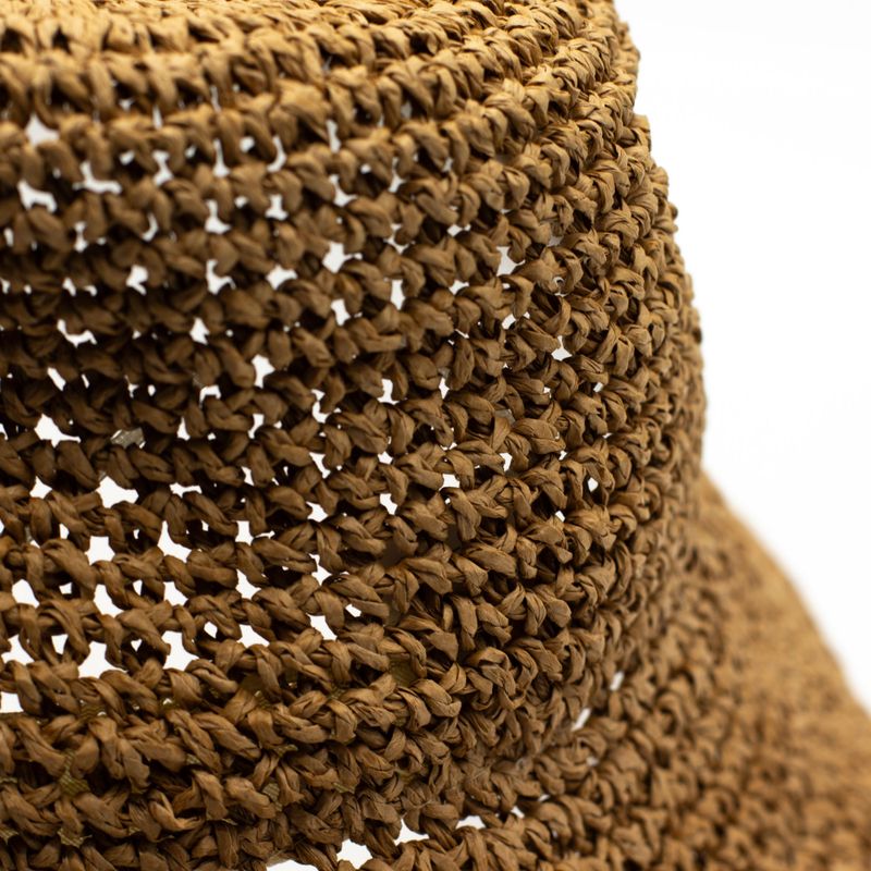 Nomad Sari Chapeau de soleil en paille souple - Café naturel