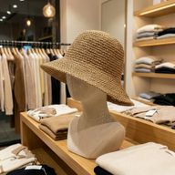 Nomad Sari Chapeau de soleil en paille souple - Café naturel