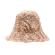 Chapeau de soleil en paille souple – Rose poudré
