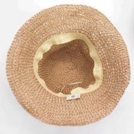 Chapeau de soleil en paille souple – Rose poudré
