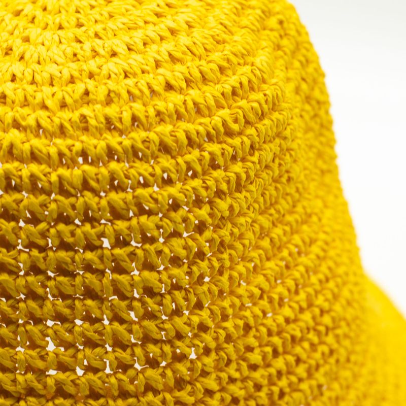 Chapeau de soleil en paille souple – Jaune
