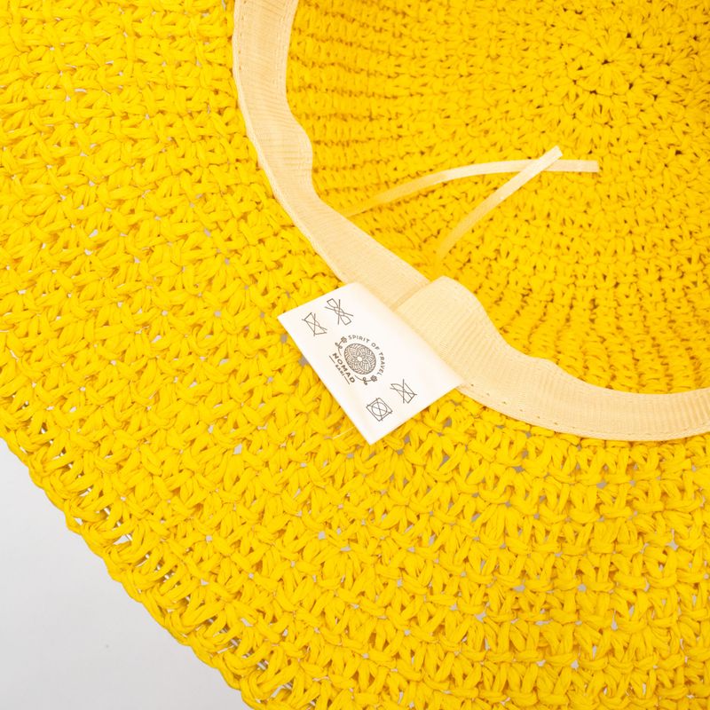 Chapeau de soleil en paille souple – Jaune