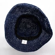 Chapeau de soleil en paille souple – Bleu marine