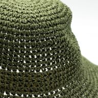 Nomad Sari chapeau de soleil en paille souple - vert mousse