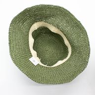 Nomad Sari chapeau de soleil en paille souple - vert mousse