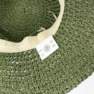 Nomad Sari chapeau de soleil en paille souple - vert mousse