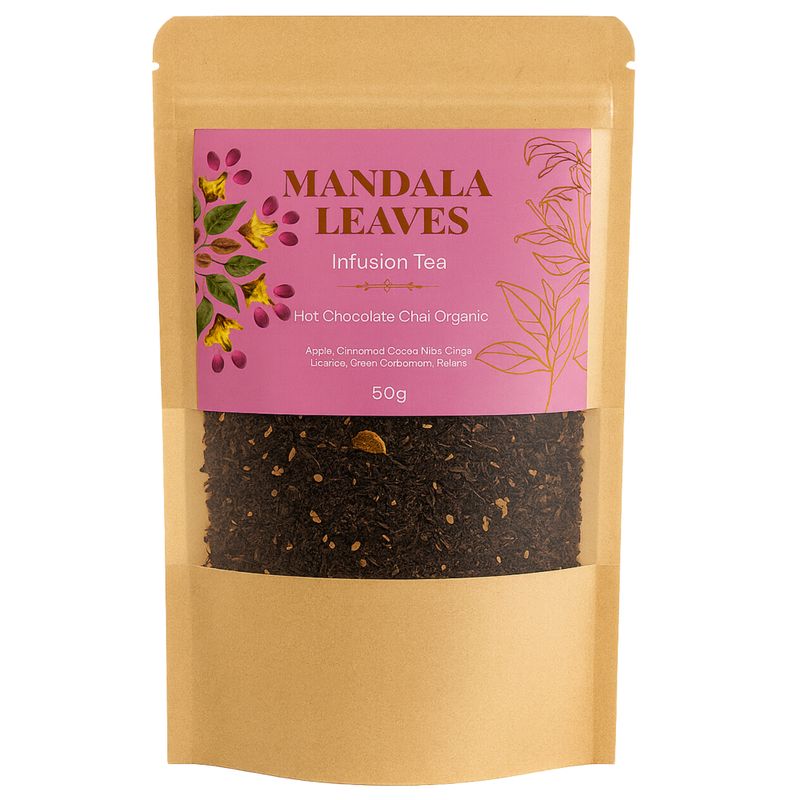 Thé Mandala Leaves – Infusion Bio Chai Chocolat Chaud – 50 g