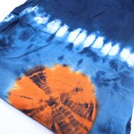 Pantalon lounge style japonais - M - Bleu, Sarcelle / Orange
