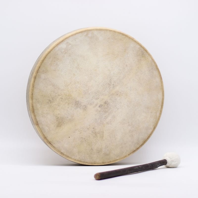 Esprit du Loup - Tambour Chaman & Baguette - Accordable - 40 cm