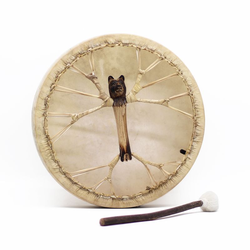 Esprit de l’Ours - Tambour Chaman & Baguette - Accordable - 40 cm
