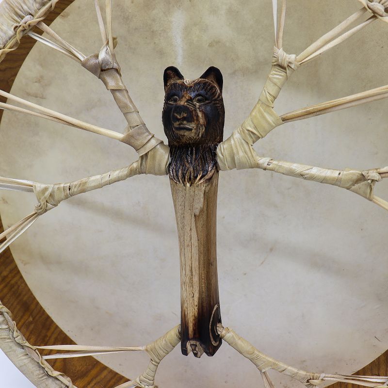 Esprit de l’Ours - Tambour Chaman & Baguette - Accordable - 40 cm