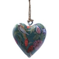 Grands cœurs en bois – Oiseaux & fleurs (50) – en bocal
