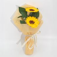Boîte Cadeau de Fleurs de Savon – Bouquet de Deux Tournesols