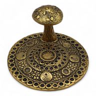 Porte-encens Champignon, effet laiton