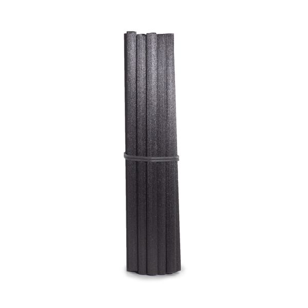 Bâtonnets fibre épaisse noirs - 8mm x 18cm Lot - (env. 20)