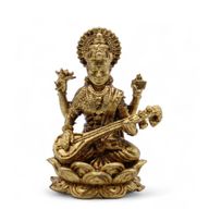Miniature en laiton – Saraswati (22 g) – 34 mm