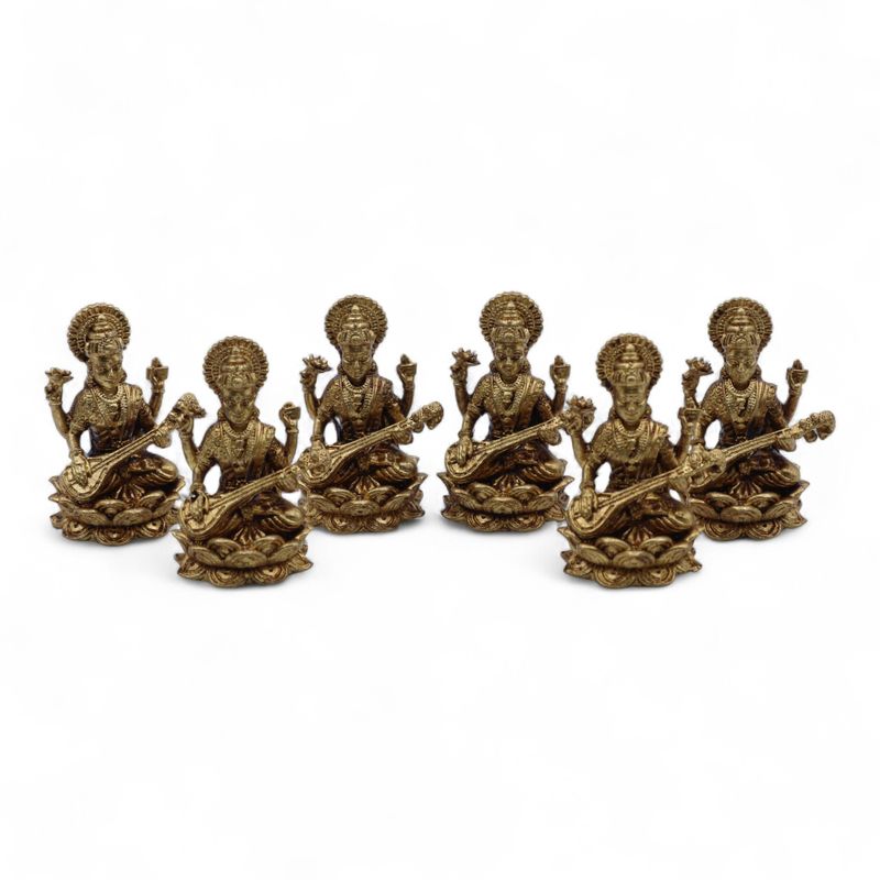 Miniature en laiton – Saraswati (22 g) – 34 mm