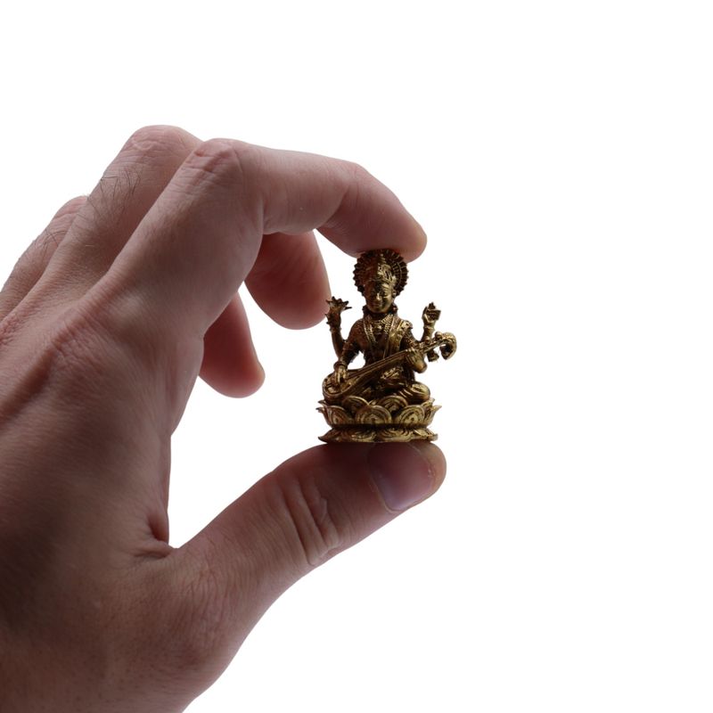 Miniature en laiton – Saraswati (22 g) – 34 mm