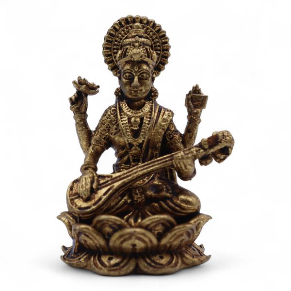 Miniature en laiton – Saraswati (52 g) – 49 mm