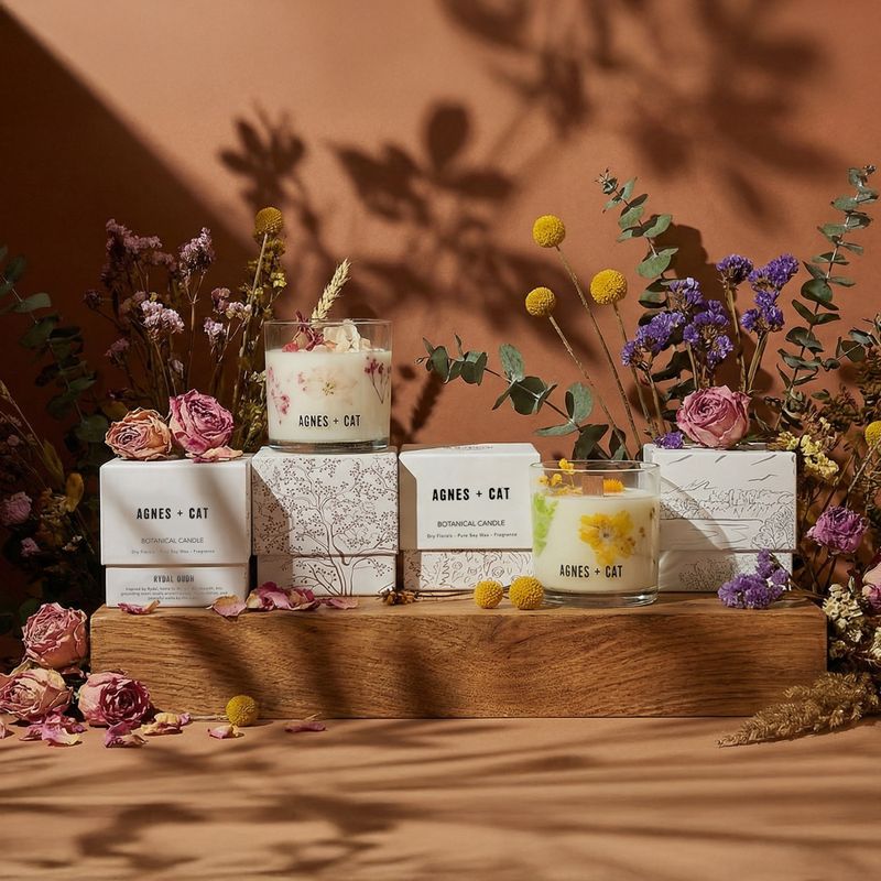 Bougie végétale en soja Agnes & Cat - Roses de Sawrey