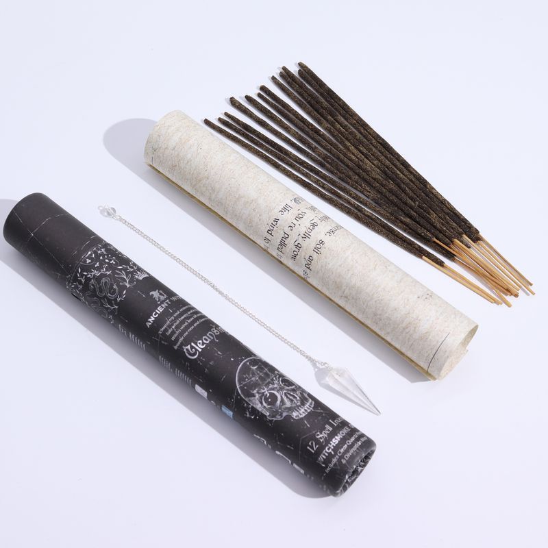 Tube Encens sortilège Ancient Witch – Purification – Pendule Cristal de Roche